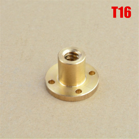 1 pièces T16 vis plomb laiton écrou TR16 bride t-type écrou trapézoïdal pas 4mm 3mm ► Photo 1/3