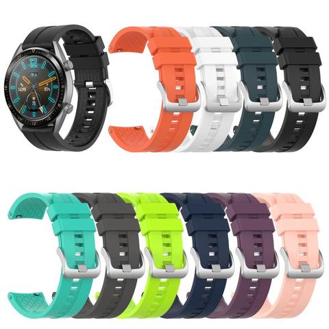 Bracelet de montre en silicone, 22mm, pour Huawei watch GT 46mm, pour huami amazfit gtr bip ► Photo 1/6