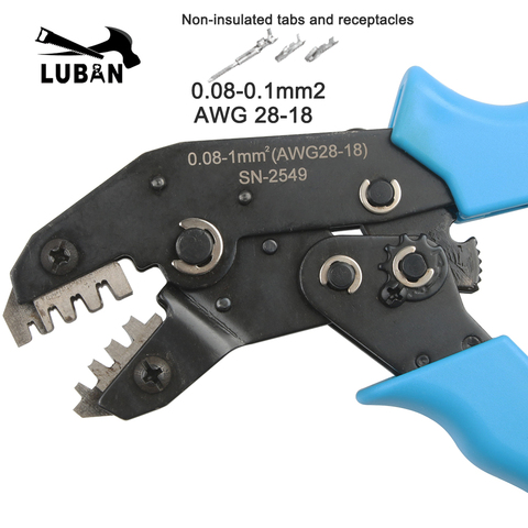 SN-2549 outils de sertissage pinces 0.08-0.1mm2 28-18AWG avec XH2.54 boîte à bornes voiture connecteur haute précision fil électricien outils ► Photo 1/6