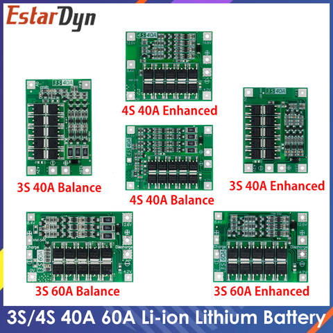 3S 4S 40A 60A Li-ion Lithium batterie chargeur Protection conseil 18650 BMS perceuse moteur 11.1V 12.6V/14.8V 16.8V améliorer/équilibrer ► Photo 1/6