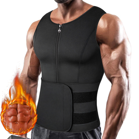 Gilet d'entraînement pour hommes, Corset, combinaison de Sauna, chemise amincissante, façonne le corps, perte de poids, débardeurs pour musculation musculaire ► Photo 1/6