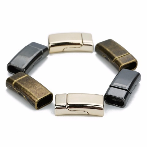 Fermoirs magnétiques pour Bracelets 10x4.5mm, 5 pièces, raccord d'extrémité, cordon plat en cuir, boucle de lacet paresseux, fabrication de bijoux ► Photo 1/6