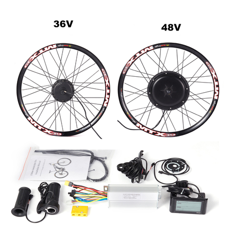 MTX33 – kit de conversion de vélo électrique, jante 250W- 1500W, roue avant ou arrière 20-29 pouces, frein à disque, 36/48V ► Photo 1/6