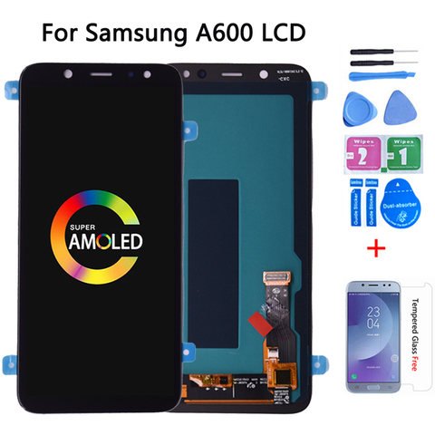 Affichage AMOLED superbe pour SAMSUNG Galaxy A6 2022 A600 A600F A600FN LCD avec l'assemblage de numériseur d'écran tactile ► Photo 1/6