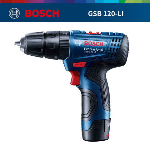 Bosch Perceuse Électrique GSB120-LI Au Lithium Rechargeable 12V Perceuse Sans Fil 3 En 1 Perceuse À Percussion Maison BRICOLAGE Tournevis Lot Outil Électrique ► Photo 1/6