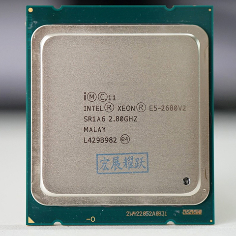 Processeur intel xeon E5 2680 V2 CPU 2.8 LGA 2011 SR1A6 Dix Noyaux processeur de serveur e5-2680 V2 E5-2680V2 ► Photo 1/1