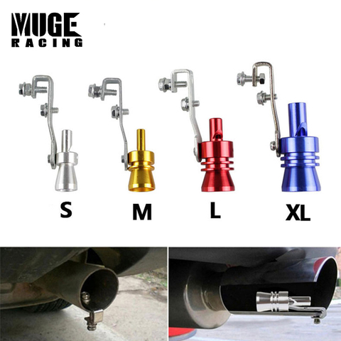 S/M/L/XL universel Tuning voiture Turbo son sifflet silencieux échappement pointe Valve 5 couleurs pour moto Auto droit silencieux TUR006 ► Photo 1/6