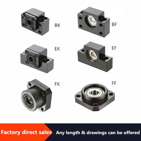 Unité de support à vis à billes, série BK10 BF10 BF10 BK12 BF12 BK15 BF15 BK20 BF20 fk20 FK10 FF10 FK12 FF12 FK15 EF10 EK12 EF12 ► Photo 1/5