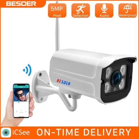 BESDER-caméra de surveillance extérieure IP Wifi hd 5MP/720P, Audio ONVIF, Push P2P, avec fente pour carte SD, 128 go Max, application iCsee ► Photo 1/6