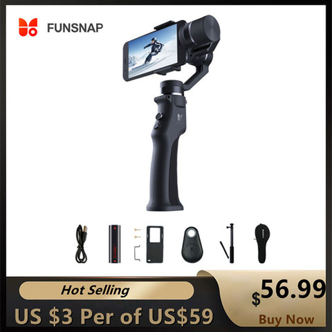 Smartphone de cardan de stabilisateur de cardan tenu dans la main de 3 axes de Capture de Funsnap pour le stabilisateur de cardan de caméra d'action de Gopro Sjcam Xiaomi 4k ► Photo 1/6