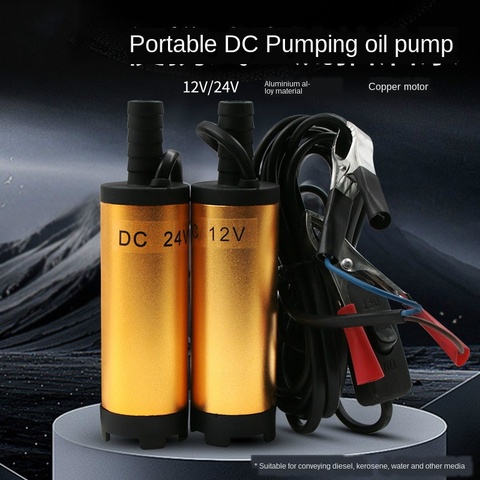 Pompe Submersible électrique automatique de pompe Submersible de voiture d'alliage d'aluminium de cc 12/24V pompe Submersible de transfert d'huile de carburant 12L / Min ► Photo 1/5