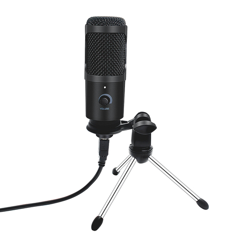 Microphone d'enregistrement à condensateur USB D80, avec support et anneau lumineux, pour PC, karaoké, Podcasting, Youtube ► Photo 1/6