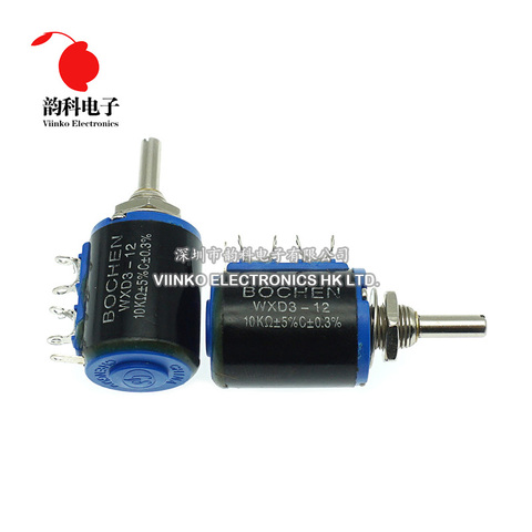 Potentiomètre à fil 1W, WXD3-12-1W 100 220 1K 2K2 3K3 4K7 10K 22K 33K 47K Ohm 100R 220R 470R 470 K 2.2K 3.3K 4.7K WXD3-12 ► Photo 1/2