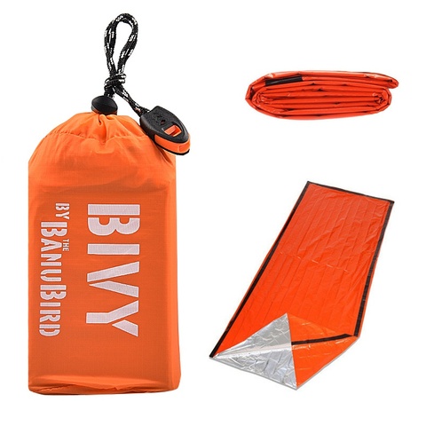 2/3 pcs/ensemble sac de couchage d'urgence en plein air thermique garder au chaud imperméable Mylar premiers secours couverture d'urgence Camping survie équipement ► Photo 1/6