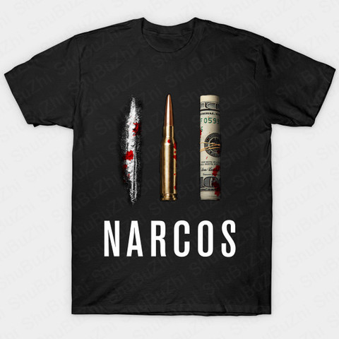 Hommes Narcos Pablo Escobar T-shirt Coton Hip Hop O Cou T-shirts Hauts marque de mode d'été T-shirt Homme taille européenne livraison directe ► Photo 1/6