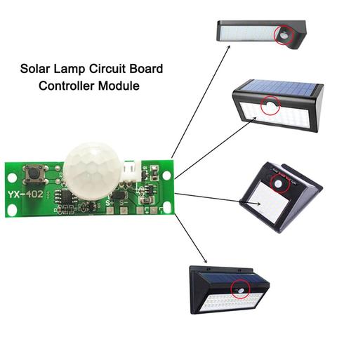 3.7V Kit de bricolage panneau de lampe solaire capteur de contrôle module de lumière de nuit Module de contrôleur infrarouge lampe solaire panneau Circuit imprimé ► Photo 1/6