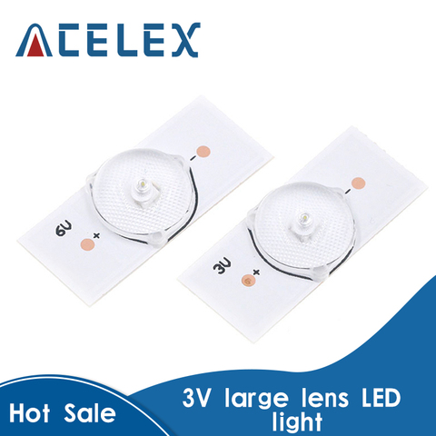 10 pièces 3V SMD lampe perles avec lentille optique Fliter pour 32-65 pouces LED TV réparation ► Photo 1/6