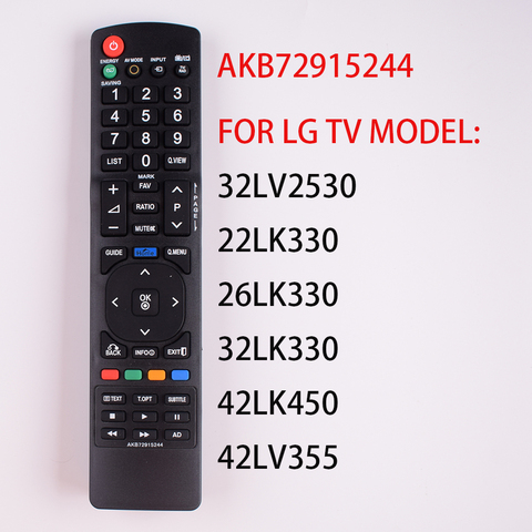 Original AKB72915244 remplacement de la télécommande intelligente pour LG TV 32LV2530 22LK330 26LK330 32LK330 3D DVD contrôleur de télévision ► Photo 1/6