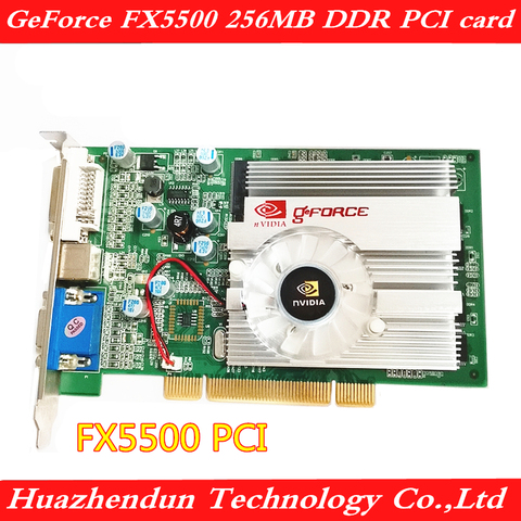 Carte graphique PCI FX5500, 256 mo VGA + DVI + S terminal, prend en charge la surveillance de tracteur à écran partagé, etc. ► Photo 1/4