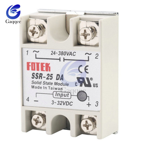 Module relais à semi-conducteurs, monophasé 3-32V DC à 24-SSR-10DA V AC SSR 10DA 25DA 40DA DMWD, SSR-25DA SSR-40DA 380 10A 25A 40A ► Photo 1/6