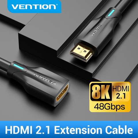 Vention Câble D'extension HDMI HDMI 2.1 8K/60Hz 4K/120Hz 48Gbps Câble Mâle à Femelle pour PS4 Boîte de TÉLÉVISION Projecteur HDR Extendeur HDMI ► Photo 1/6