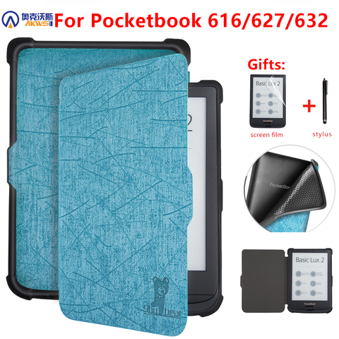 Étui de protection pour livre électronique Pocketbook 616/627/632, couverture de sommeil pour e-book Basic Lux 2/Touch Lux 4/Touch HD 3, funda capa ► Photo 1/6