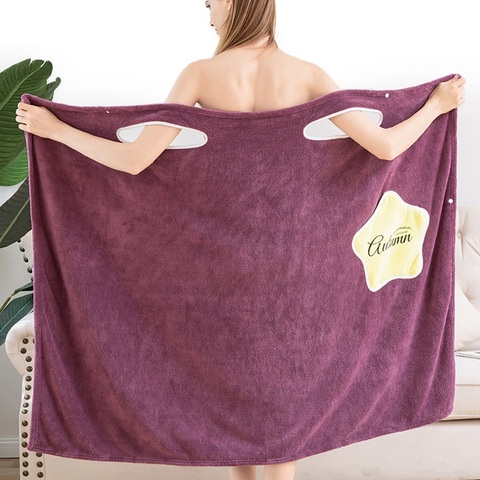 Serviette de bain portable Superfine fibres serviettes doux et absorbant Chic serviette pour automne hôtel maison salle de bain cadeaux femmes peignoir ► Photo 1/6