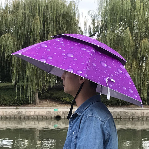 Chapeau pliable pour activités de pêche, cyclisme randonnée randonnée camping, plage, chapeau parapluie portable ► Photo 1/6