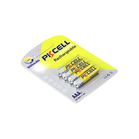 PKCELL – piles NIMH rechargeables AAA, 600mAh, 1.2V, 3a, plus de 1000 Cycles, 4 pièces ► Photo 1/5