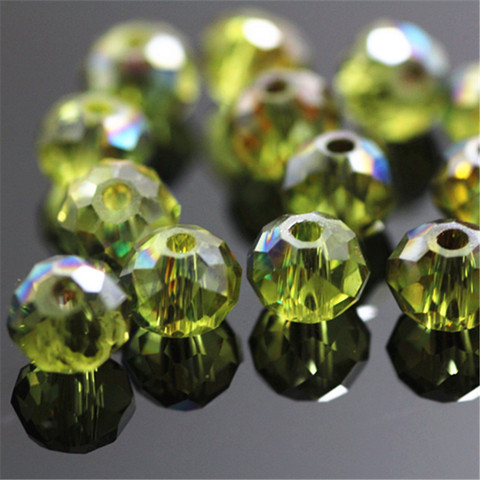 Isywaka nouveau design couleurs 4*6mm 50pcs Rondelle autriche facettes cristal perles de verre entretoise en vrac perles rondes pour la fabrication de bijoux ► Photo 1/6