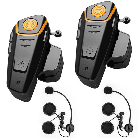 BT-S2 Intercom Moto Duo pour 2 Casques Bluetooth Kit Main Libre Headphones Intégrable Au Casque Moto Ski ► Photo 1/6