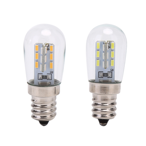 E12 LED haute lumière LED lumineuse LED ampoule verre abat-jour lampe pur blanc chaud éclairage pour Machine à coudre réfrigérateur AC220V 2W ► Photo 1/6