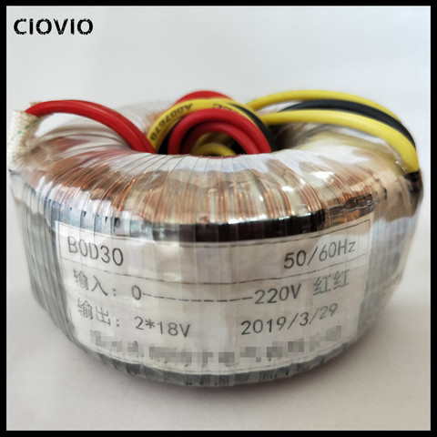 CIOVIO 100w 150w 200w 300w 500w 1600w anneau transformateur toroïdal transformateur amplificateur de puissance double 6V 7V 15V 17V 24V ► Photo 1/6