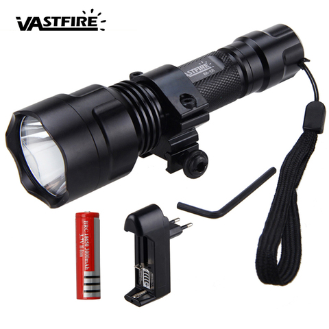 Vastfire – lampe de poche à infrarouge, lumière rouge à 850nm, Vision nocturne, lampe de poche tactique IR, pour fusil de chasse en plein air, torche + support ► Photo 1/6