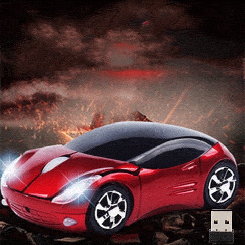 2.4Ghz souris optique sans fil et souris style de voiture avec récepteur USB souris sans fil pour ordinateur portable souris de jeu ► Photo 1/6
