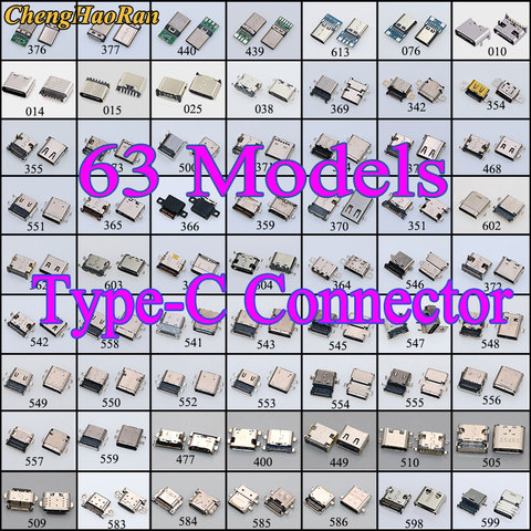 63 modèles usb-c Type c Usb 3.1 mâle femelle prise PCB connecteur 6P 9P 14P 16P 24P pour Xiaomi/Huawei/Nokia/MOTO/Samsung/Bluboo ► Photo 1/6