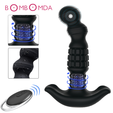 Vibrateur Anal pour homme, gode Plug Anal, masseur de Prostate contrôlé par Radio, Rotation à 360 degrés, stimulation du point G, jouets adultes ► Photo 1/6