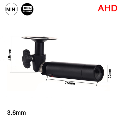 Mini caméras de Surveillance AHD CCTV, cylindre de couleur noire 1080P 2MP, objectif 3.6mm ► Photo 1/3
