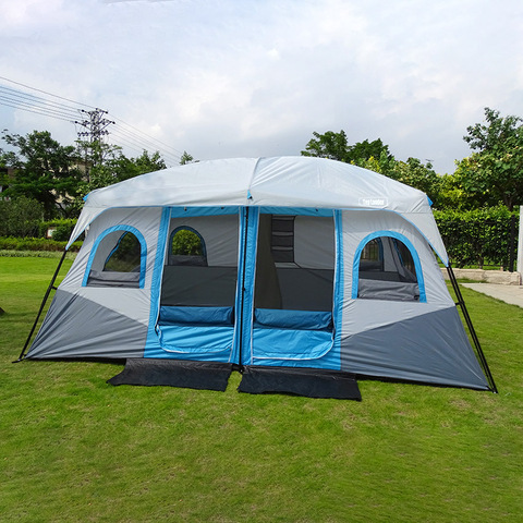 Grande tente de Camping étanche en plein air pour 8, 10, 12 personnes, chapiteau Anti UV ► Photo 1/6