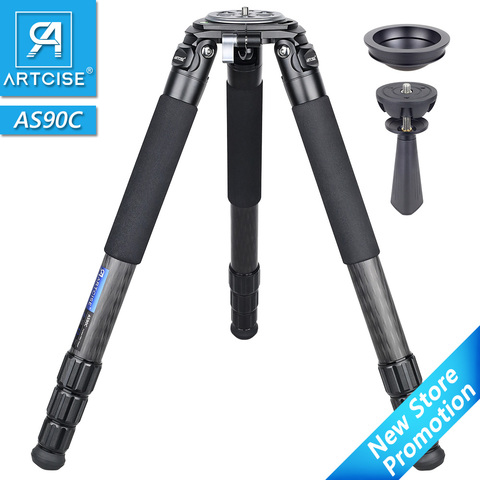 ARTCISE – trépied professionnel en Fiber de carbone AS90C pour appareil photo DSLR, 10 couches, Tube Max 40mm, adaptateur de bol Ultra Stable de 75mm ► Photo 1/6