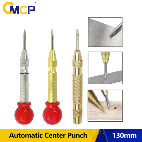 Poinçon central automatique HSS 130mm, 1 pièce, poinçon central, poinçon à ressort, marquage du trou de démarrage, outil de centrage, poinçon central automatique ► Photo 1/6