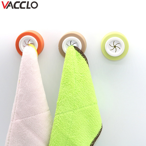 Vacclo – porte-serviettes mural avec ventouse, outil de salle de bains, pratique, crochets de rangement de cuisine, porte-chiffon, organisateur de chiffon ► Photo 1/6