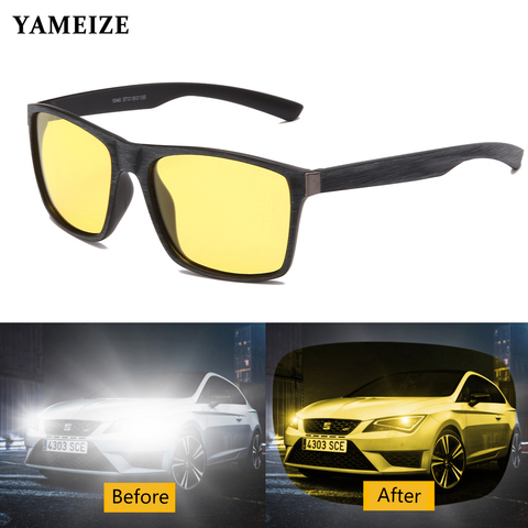 YAMEIZE lunettes de Vision nocturne lunettes de soleil polarisées lunettes de pilote lunettes de conduite Anti-éblouissement engrenages de protection accessoires de voiture Gafa ► Photo 1/6