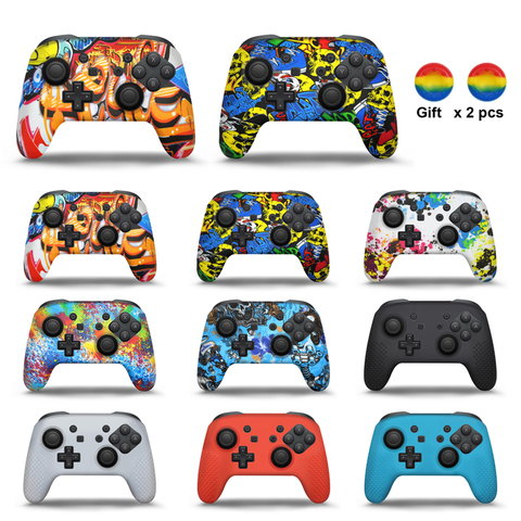 Pour Nintend Switch Pro contrôleur Gamepad camouflage Silicone couverture en caoutchouc peau poignée étui de protection pour NS Joystick ► Photo 1/6