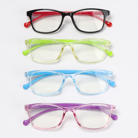 Anti-lumière bleue enfants lunettes cadre optique carré enfants garçon filles Transparent bloquant Anti réfléchissant UV ordinateur lunettes ► Photo 1/6