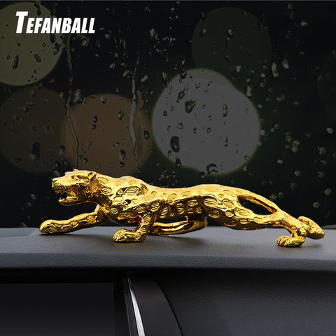 Figurine léopard, décoration de voiture Cool, pour tableau de bord automobile, en résine artisanale, décoration de la maison, accessoires cadeau ► Photo 1/6
