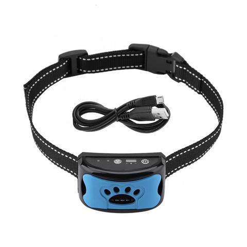 Collier d'entraînement pour chiens 5V cc | Rechargeable, chargeur USB, dispositif de contrôle Anti-aboiement, étanche, détection d'aboyage ► Photo 1/1