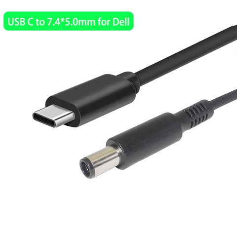 USB Type C adaptateur secteur convertisseur à 7.4*5.0mm prise cc connecteur PD émulateur déclencheur câble de charge cordon pour ordinateur portable Dell ► Photo 1/5