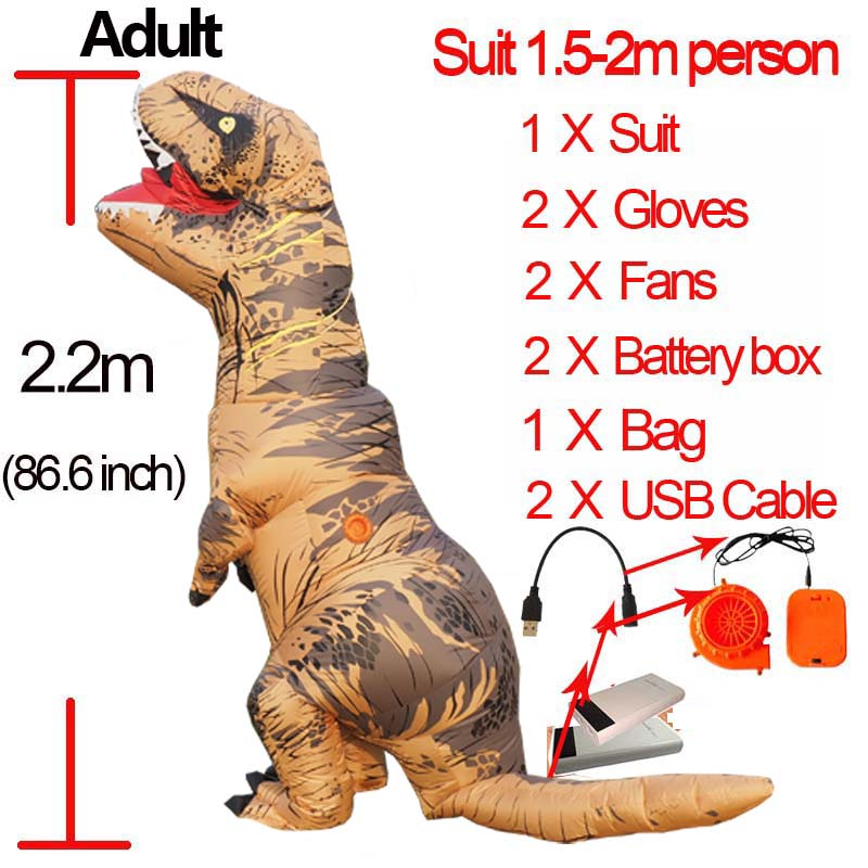 Costume de dinosaure gonflable t-rex, pour adultes et enfants, Cosplay,  Costume d'halloween - AliExpress