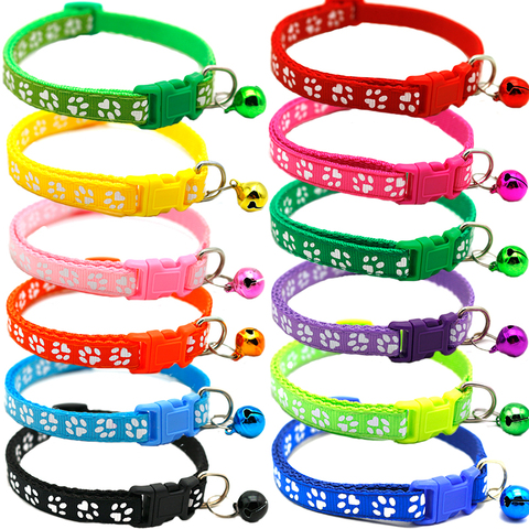 Collier pour animaux de compagnie coloré avec cloche, accessoire pour chats, pour petits chiens, Chihuahua ► Photo 1/6